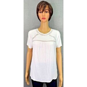 Meadow Rue Anthropologie Short Sleeve Pullover Blouse Petite Women's Size MP